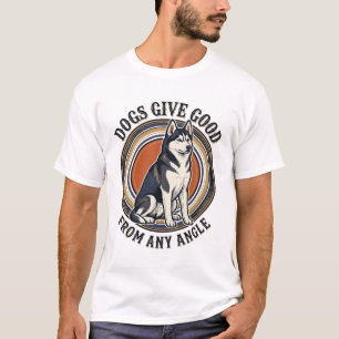 Husky Wordplay Tee Vintage Gravur Hunde Zitat Des