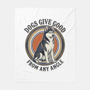 Husky Wordplay Tee Vintage Gravur Hunde Zitat Des Fleecedecke