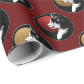 Husky Wrapping Paper Christmas Husky Geschenkpapie Geschenkpapier (Rolleneckpunkt)