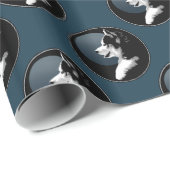 Husky Wrapping Paper Christmas Husky Geschenkpapie Geschenkpapier (Rolleneckpunkt)