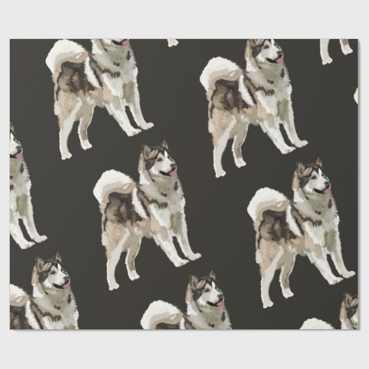 Husky Wrapping Paper Geschenkpapier (Flach)