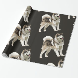 Husky Wrapping Paper Geschenkpapier