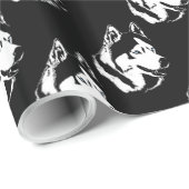 Husky Wrapping Paper Husky Schlittenhunde Papier Geschenkpapier (Rolleneckpunkt)