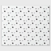 Husky Wrapping Paper Husky Sled Dog Paper Geschenkpapier (Flach)