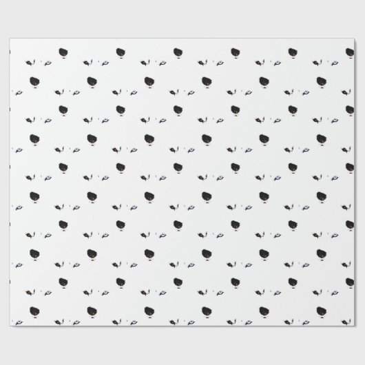 Husky Wrapping Paper Husky Sled Dog Paper Geschenkpapier (Flach)
