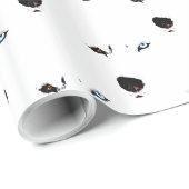 Husky Wrapping Paper Husky Sled Dog Paper Geschenkpapier (Rolleneckpunkt)