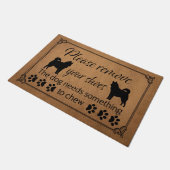 Husky Zuhause Security 24 Stunden Monitoring Dog L Fußmatte (Schrägansicht)