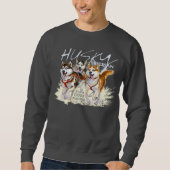 Huskyschlittenhunde Sweatshirt (Vorderseite)