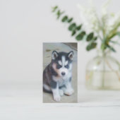 Huskywelpe Kunst-Visitenkarten Visitenkarte (Stehend Vorderseite)