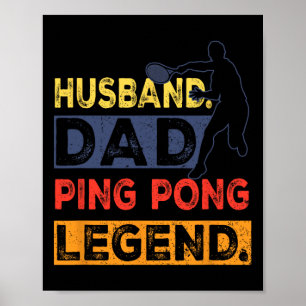 Husnd Vater Ping Pong Legend Tischtennis Fathers D Poster