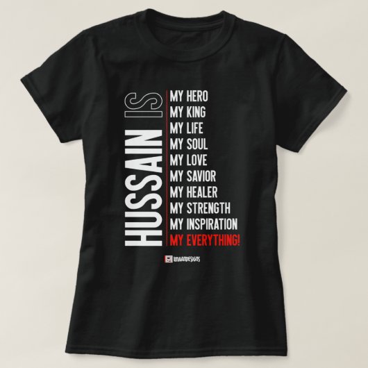 Hussain ist mein... - Muharram - Imaan Designs Pre T-Shirt (Design vorne)