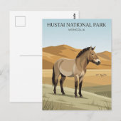 Hustai-Nationalpark Mongolei Postkarte (Vorne/Hinten)