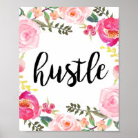 Hustel, druckbare Kunst, Motivierend Poster, Büro