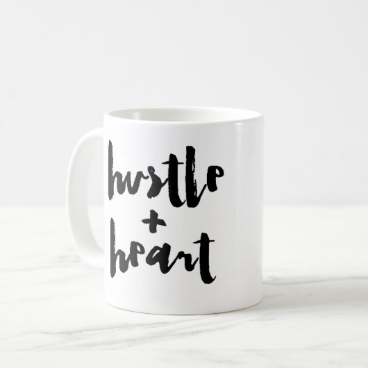 Hustel + Herz Kaffeetasse (Vorderseite Links)
