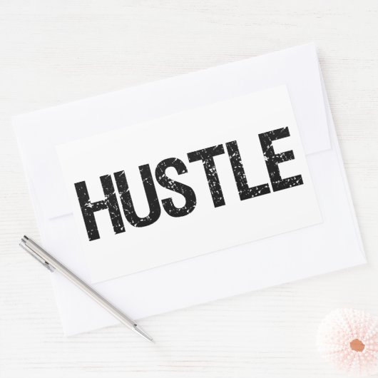 Hustel Rechteckiger Aufkleber (Umschlag)