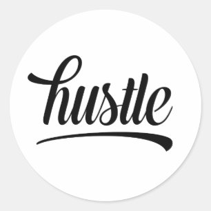 Hustel Runder Aufkleber