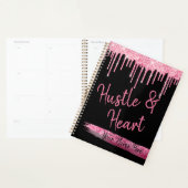 Hustel und Heart Black and Pink Glitzer Girl Boss Planer (Anzeige)