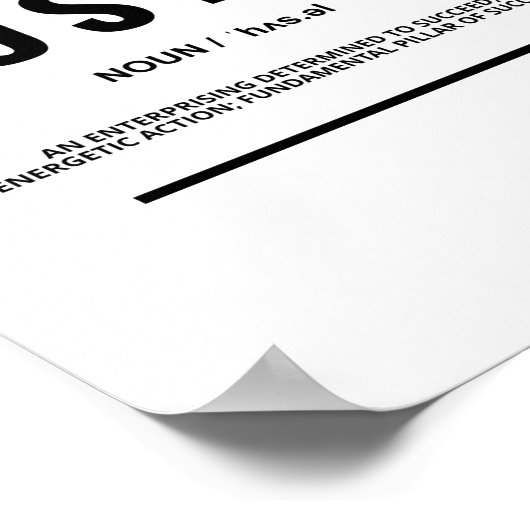 Husteldefinition | Motivierend Angebot Poster (Ecke)