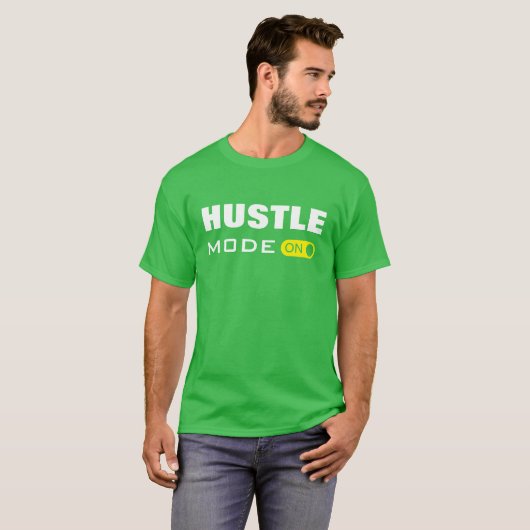 Hustelmodus Ein - T-Shirt (Vorne ganz)