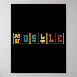 Hustelmuskel Odometer Weightlift GYM Motivatio Poster
