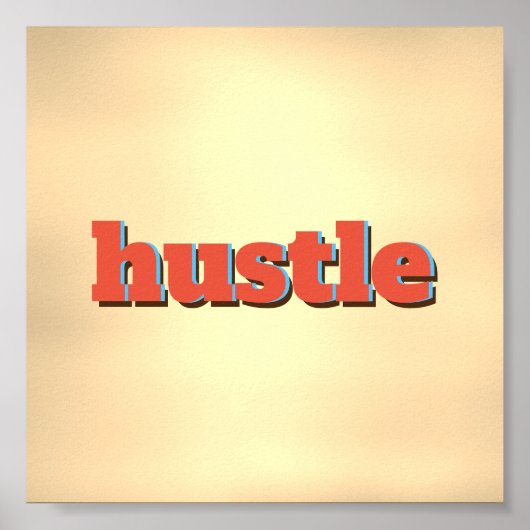 Husteltypografie Wortposter-Wand Art Dekoration (Vorne)