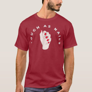 Husten als Nägel Feministisches Shirt Red Nails Na