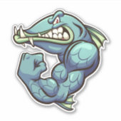 Husten Typ - Barracuda Aufkleber (Vorderseite)