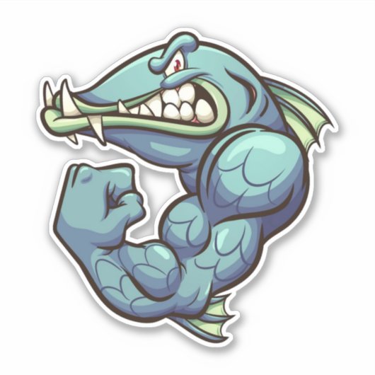 Husten Typ - Barracuda Aufkleber (Vorderseite)