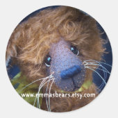 Hustenaufkleber Runder Aufkleber (Vorderseite)