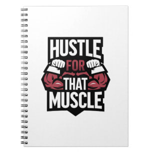 Hustet für diesen Muskel - Funny Gym Motivation Notizblock