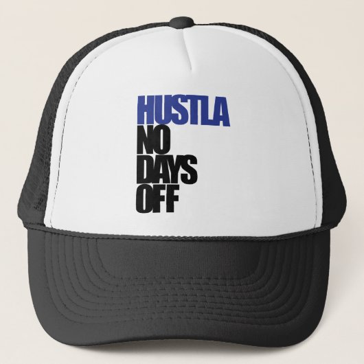 Hustla Blau Truckerkappe (Vorderseite)