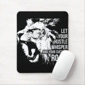 Hustle and Success - Work Hard - Lion Motivierend Mousepad (Mit Mouse)