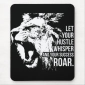 Hustle and Success - Work Hard - Lion Motivierend Mousepad (Vorne)