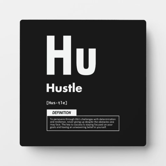 Hustle - Erfolgsfaktor - Motivierend Fotoplatte (Vorderseite)