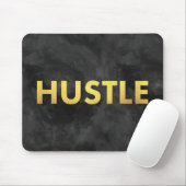 Hustle Gold Watercolor Moderne Typografie Mousepad (Mit Mouse)