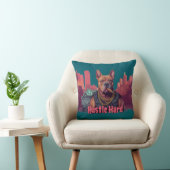 Hustle Hard - Pitbulle Hund mit Geld und Zigar Kissen (Stuhl )