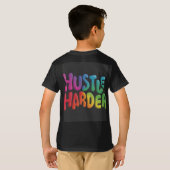 Hustle Harder Kids' Basic T - Shirt (Schwarz voll)