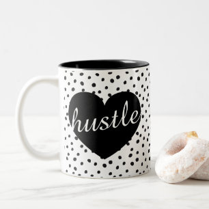 Hustle Heart Dalmatiner Dots Zweifarbige Tasse