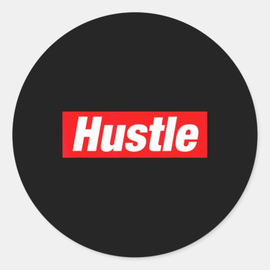 Hustle Hip Hop Rap Rapper Freestyle Break Dance Bb Runder Aufkleber (Vorderseite)