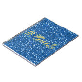 Hustle Imitate Blue Glitzer Design Notizblock (Linke Seite)