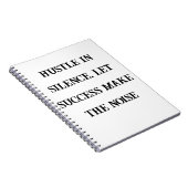 Hustle in Silence Motivierend Notebook für Männer Notizblock (Rechte Seite)