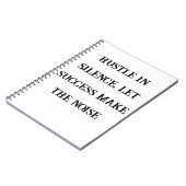 Hustle in Silence Motivierend Notebook für Männer Notizblock (Linke Seite)