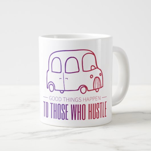 Hustle Jumbo Tasse (Vorderseite Rechts)