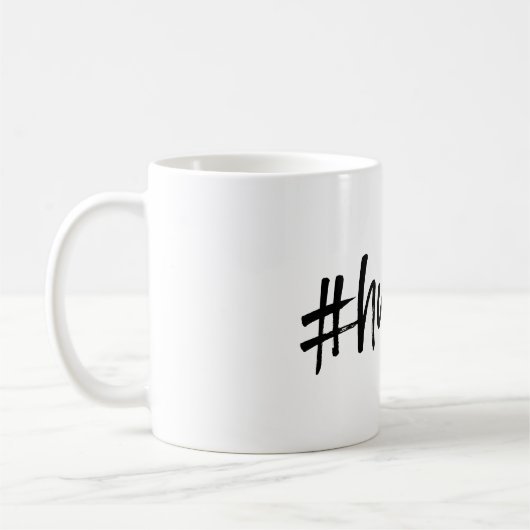 #hustle Kaffee-Tasse Kaffeetasse (Links)