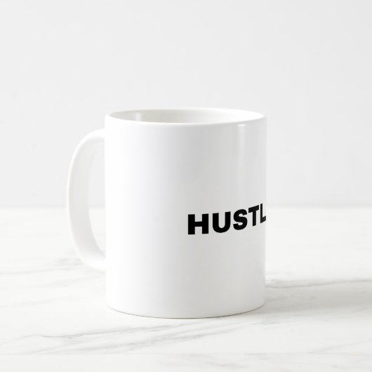 HUSTLE KAFFEETASSE (Vorderseite Links)