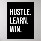 Hustle, Learn, Win - Success Motivierend Poster (Vorne)
