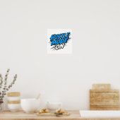"Hustle Mode On" Motivational Quote Poster (Küche)