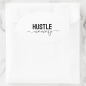 Hustle Mommy Ovaler Aufkleber (Tasche)
