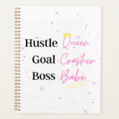"Hustle Queen" Hard Cover Planner Planer (Vorderseite)