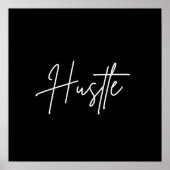 Hustle Quote Wall Art – Modern Minimal Poster (Vorne)